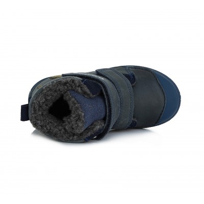 D.D. step chlapčenská detská celokožená zimná obuv W049-607M Royal Blue